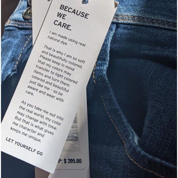 Hudson Jeans Cat Mid Rise Skinny Step Fringe Hem Back Flap Pockets Size 29 - Picture 12 of 12